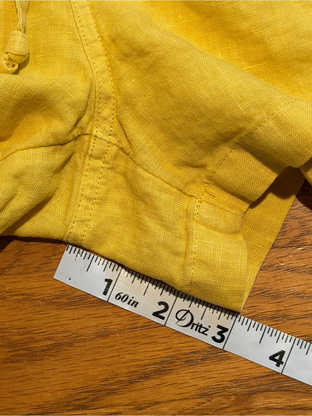 C&C California 100% Linen Yellow Drawstring Shorts – Women’s Medium - Picture 7 of 7